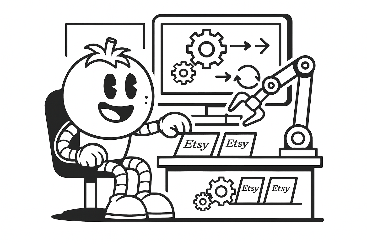 Illustration de l'article « Automatiser Etsy : libérez votre temps et boostez vos ventes avec des solutions sur mesure »