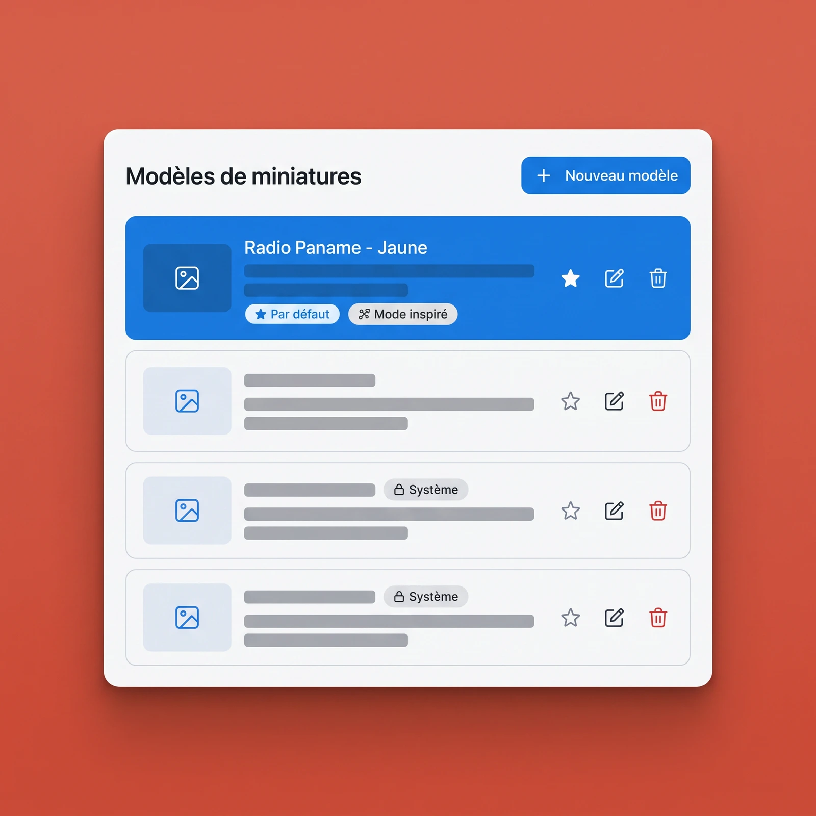 Modèles de miniatures pour générer les visuels automatiquement